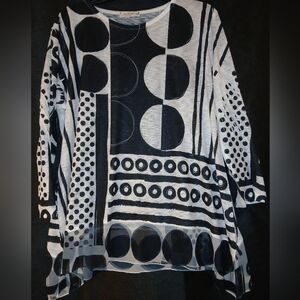 Jess & Jane "Bebop" Abstract Print Tunic Top